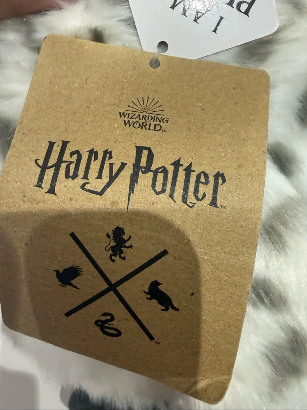 Wizarding World Snowy Owl “Hedwig” Plush - White, Black and Gray